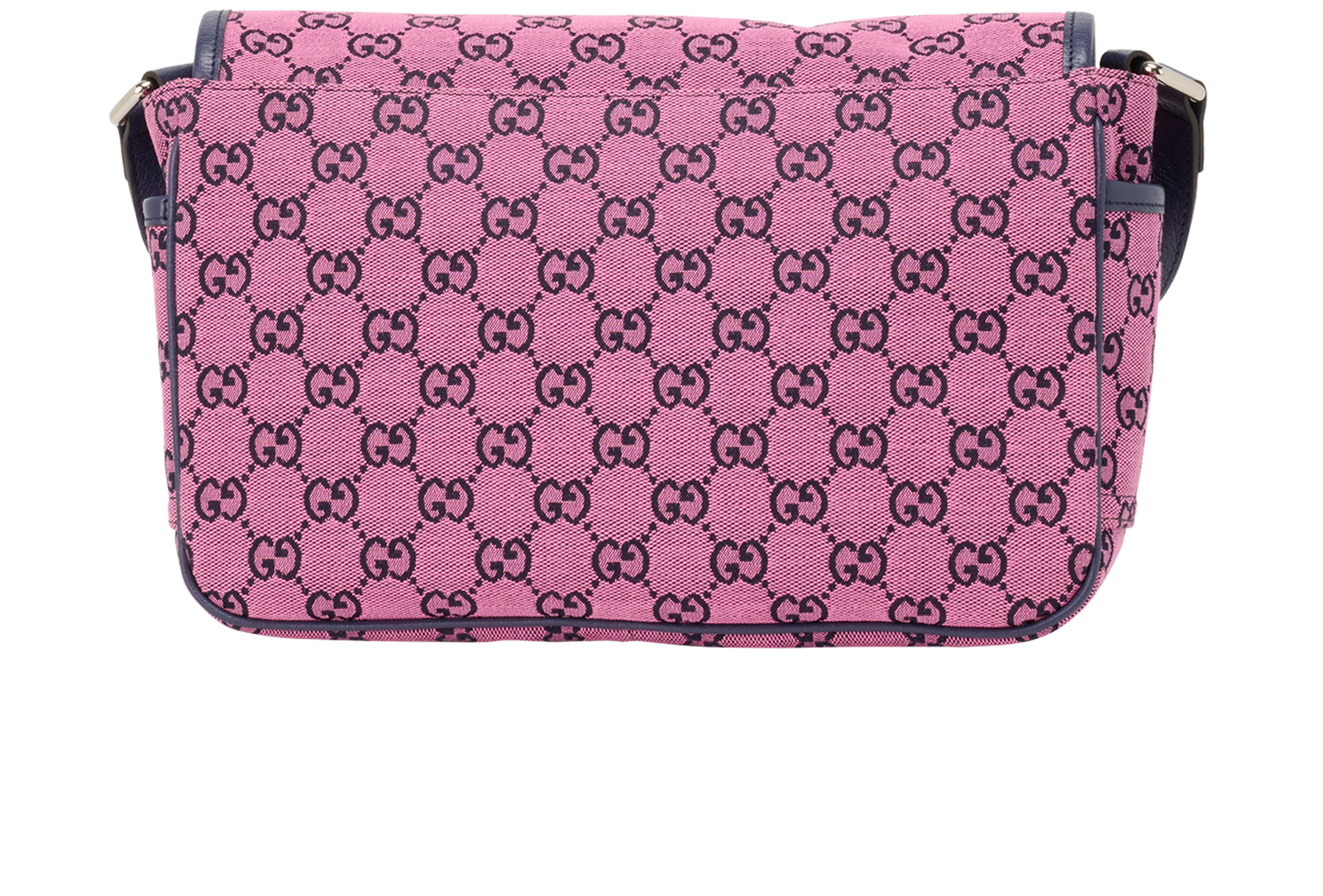 GG Messenger, &pound;475, Handbags, Blue/Pink, Canvas, Back view